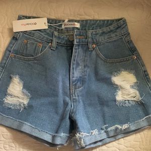 Denim shorts